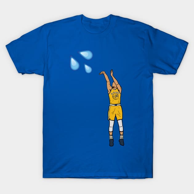 Steph Curry Splash - NBA Golden State Warriors T-Shirt by xavierjfong